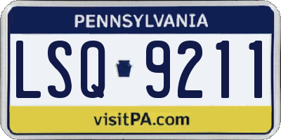 PA license plate LSQ9211
