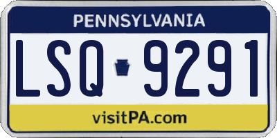 PA license plate LSQ9291