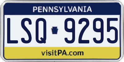 PA license plate LSQ9295