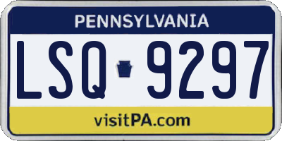 PA license plate LSQ9297
