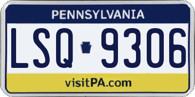 PA license plate LSQ9306