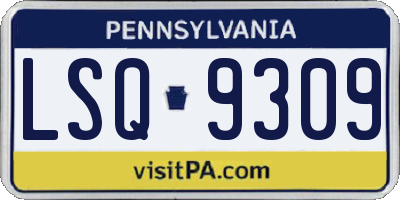 PA license plate LSQ9309