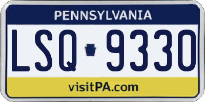 PA license plate LSQ9330
