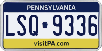 PA license plate LSQ9336