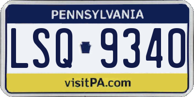 PA license plate LSQ9340