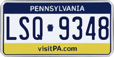 PA license plate LSQ9348