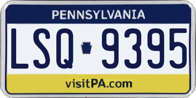 PA license plate LSQ9395