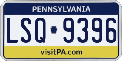 PA license plate LSQ9396
