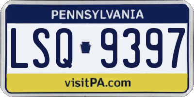 PA license plate LSQ9397