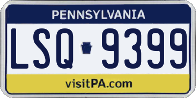 PA license plate LSQ9399