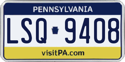 PA license plate LSQ9408