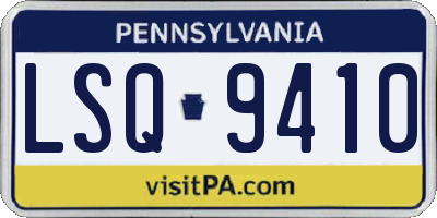 PA license plate LSQ9410