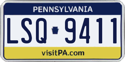PA license plate LSQ9411