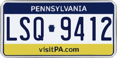 PA license plate LSQ9412