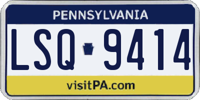 PA license plate LSQ9414