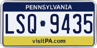 PA license plate LSQ9435
