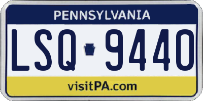PA license plate LSQ9440
