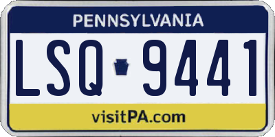 PA license plate LSQ9441