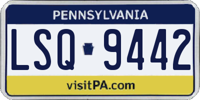 PA license plate LSQ9442