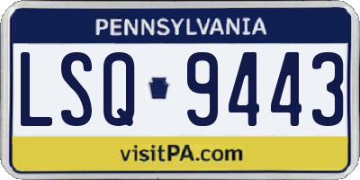 PA license plate LSQ9443