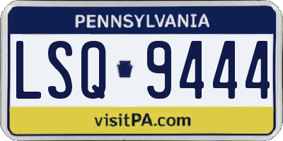 PA license plate LSQ9444