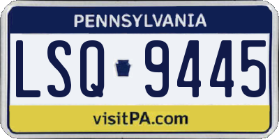 PA license plate LSQ9445