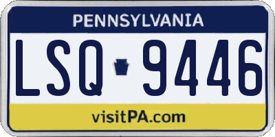 PA license plate LSQ9446