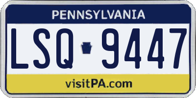 PA license plate LSQ9447