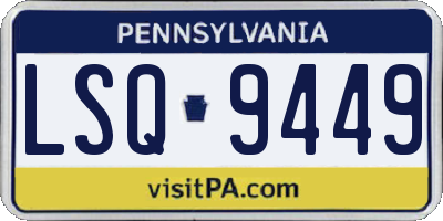 PA license plate LSQ9449