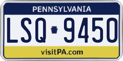 PA license plate LSQ9450