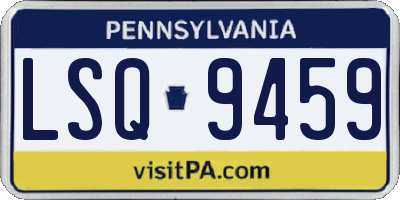 PA license plate LSQ9459