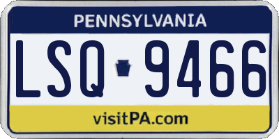 PA license plate LSQ9466