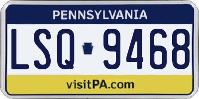 PA license plate LSQ9468