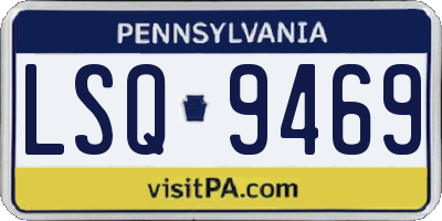 PA license plate LSQ9469