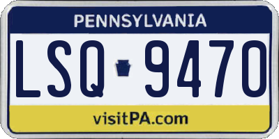 PA license plate LSQ9470