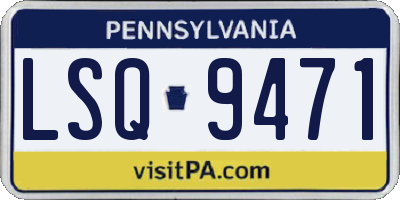PA license plate LSQ9471