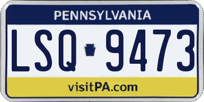 PA license plate LSQ9473