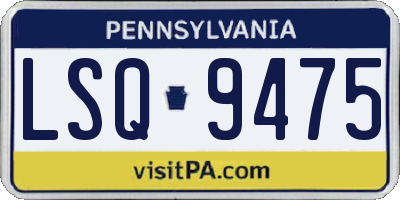 PA license plate LSQ9475