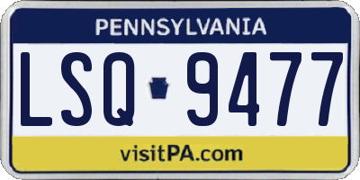 PA license plate LSQ9477