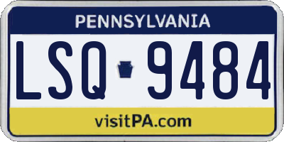 PA license plate LSQ9484