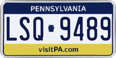 PA license plate LSQ9489