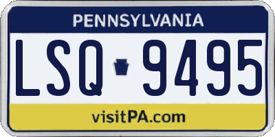 PA license plate LSQ9495