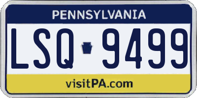 PA license plate LSQ9499