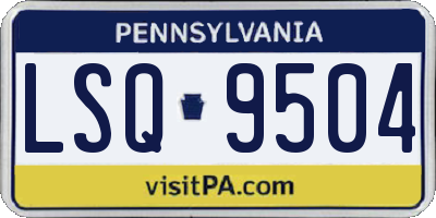 PA license plate LSQ9504