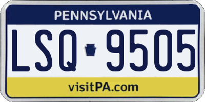 PA license plate LSQ9505