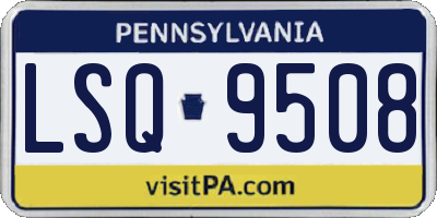 PA license plate LSQ9508