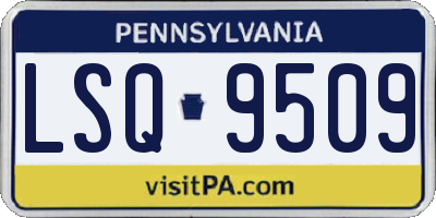 PA license plate LSQ9509
