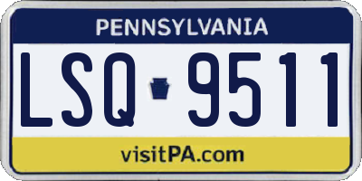 PA license plate LSQ9511