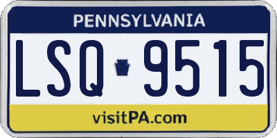 PA license plate LSQ9515