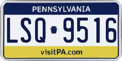PA license plate LSQ9516